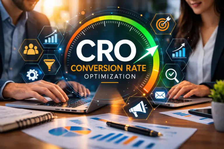 Conversion rate optimization display between two laptops